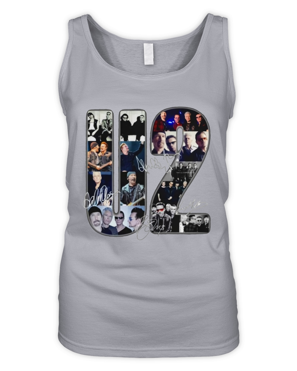 U2 band music signatures shirt Organic Women's Tank Top