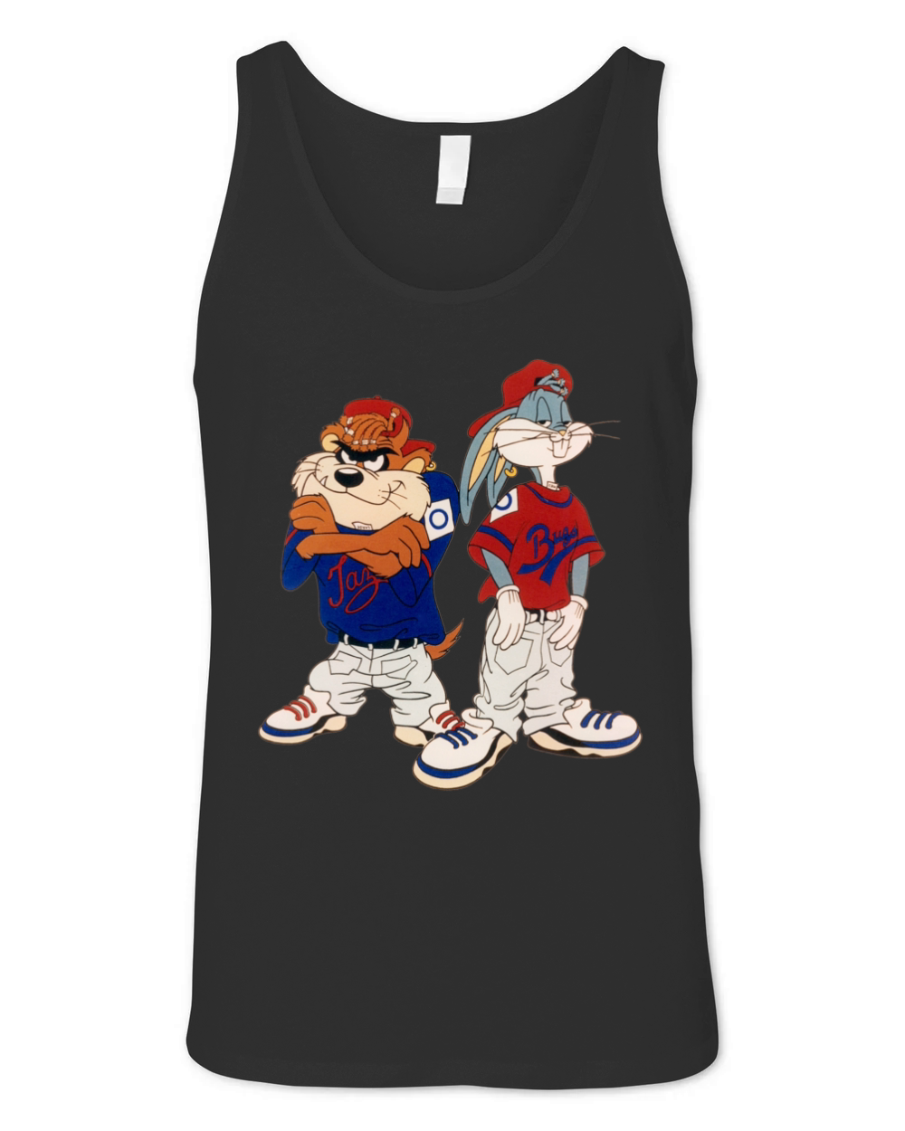 Gangster Taz and Bugs Bunny shirt Unisex Jersey Tank