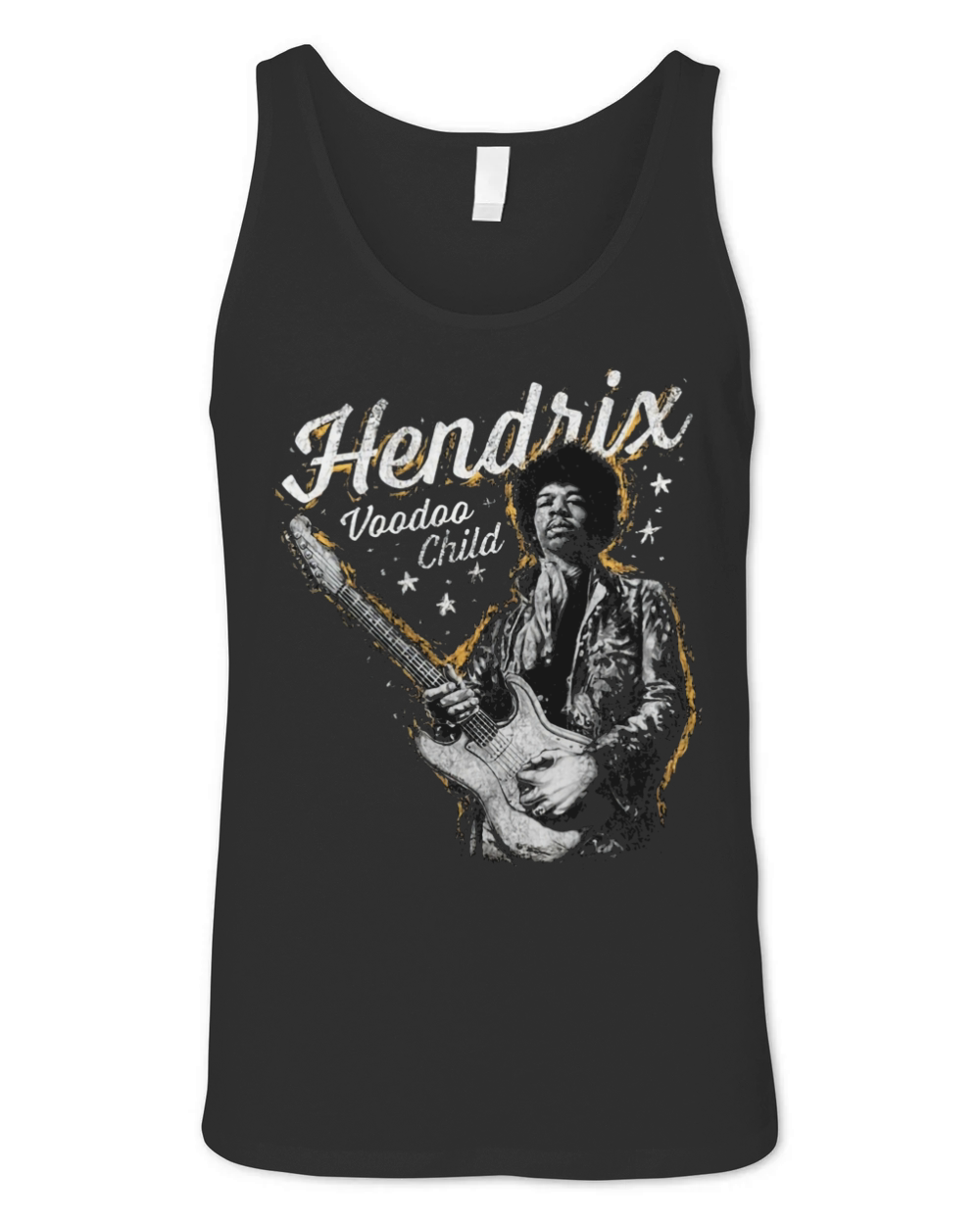 Jimi Hendrix Distressed Voodoo Child Vintage Graphic T-Shirt Unisex Jersey Tank