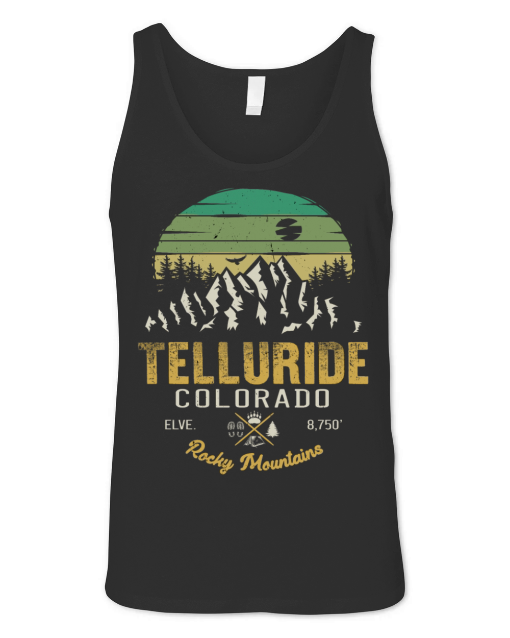 Telluride Colorado vintage retro Unisex Jersey Tank