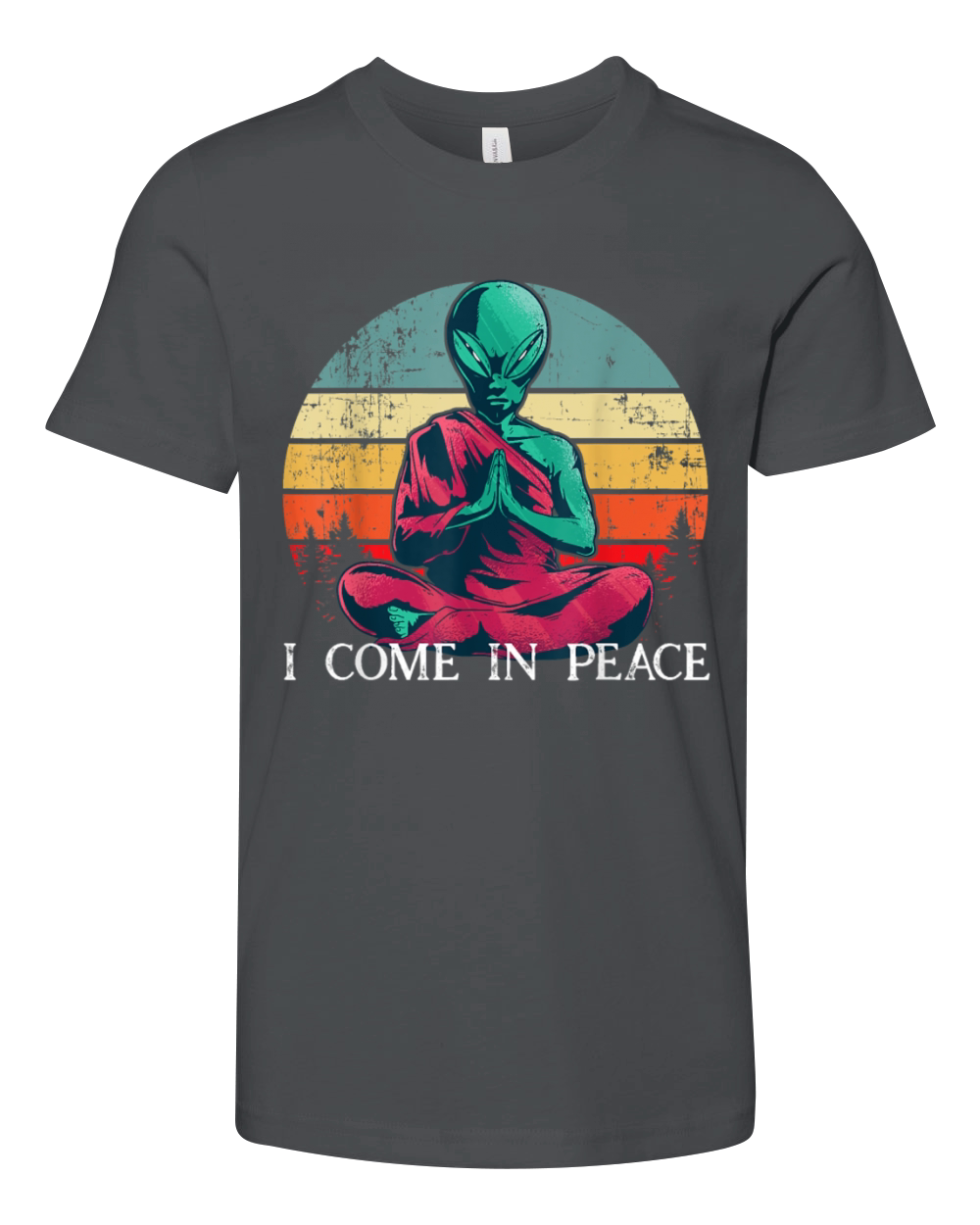 I Come In Peace Alien Monk Youth Unisex Jersey Tee
