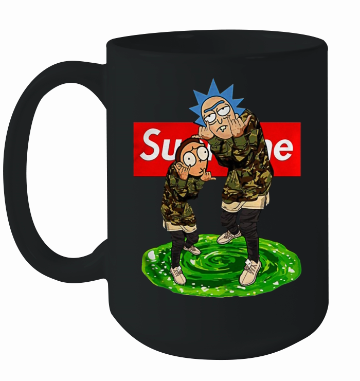 Official Supreme Rick and Morty hoodie Ceramic Mug