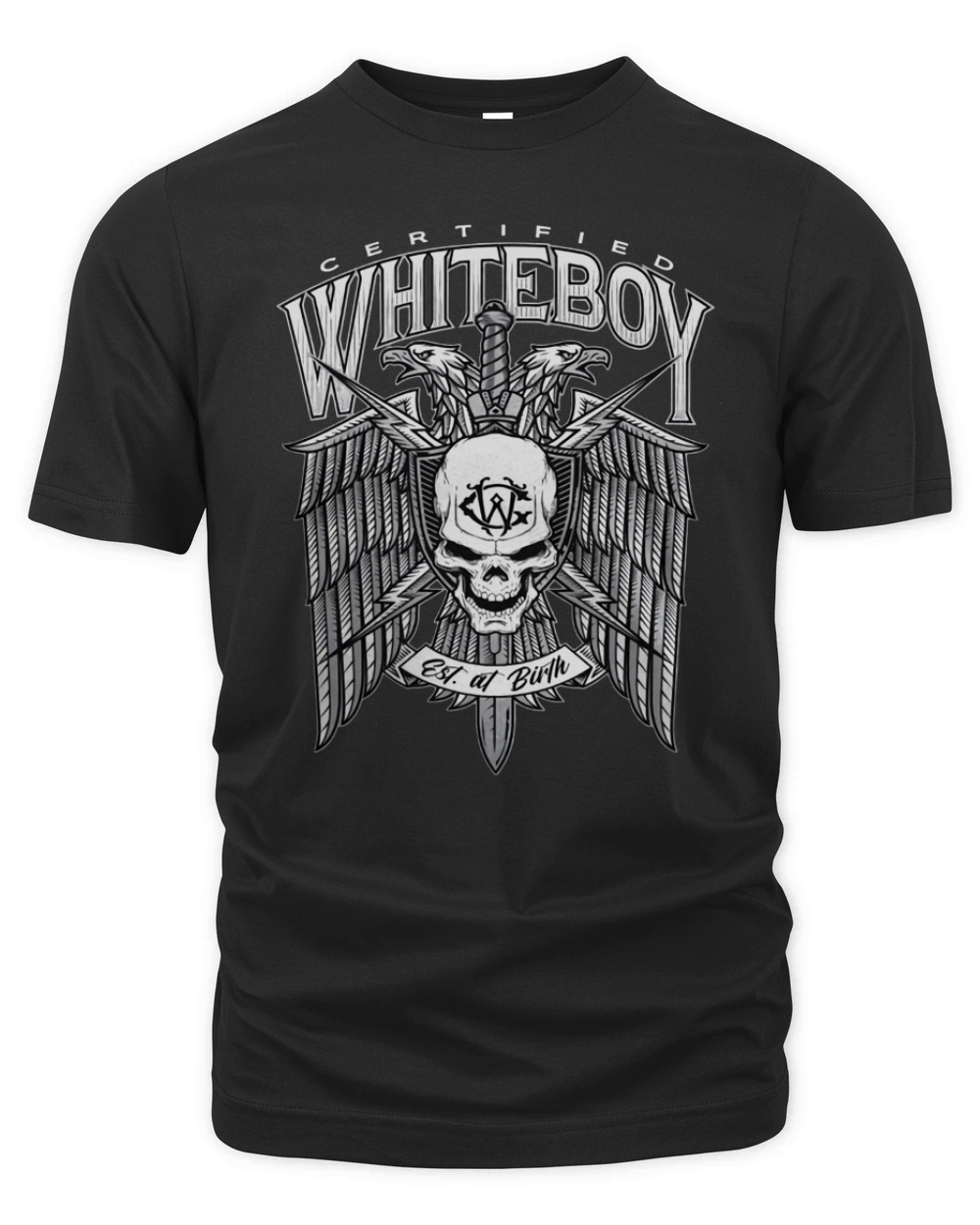 Certified Whiteboy Est At Birth Organic Unisex T-shirt