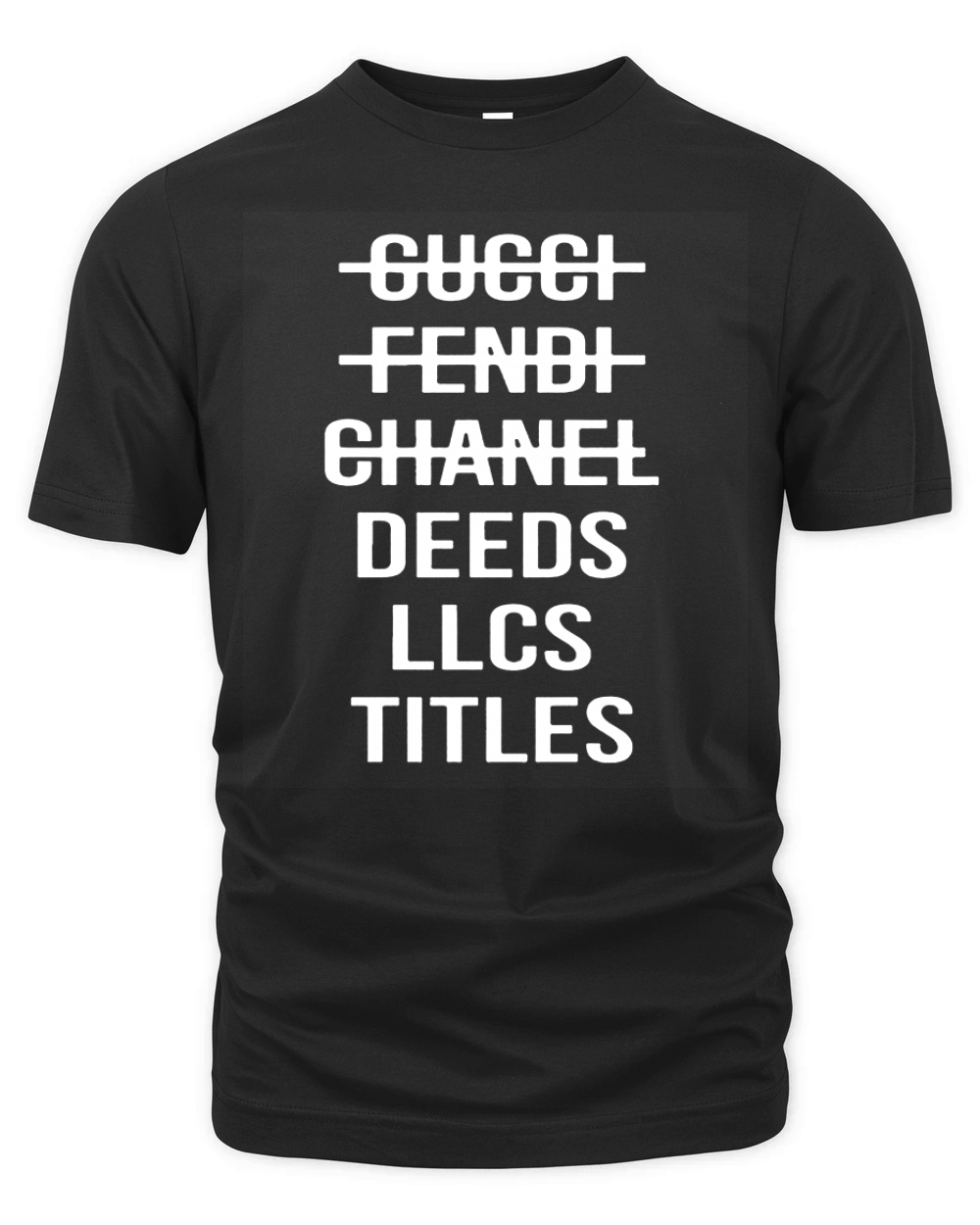 Gucci fendi chanel deeds llcs titles Organic Unisex T-shirt