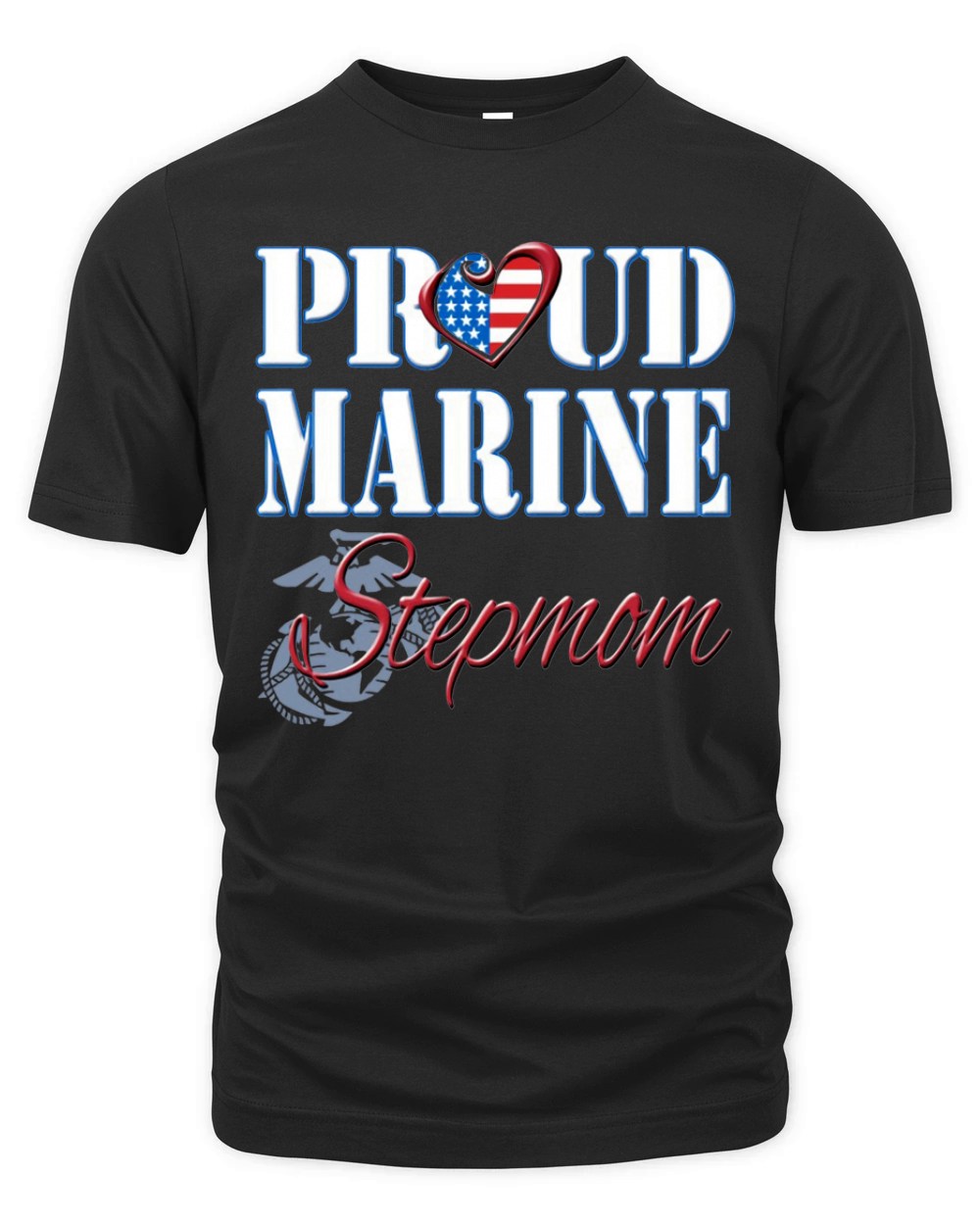 Proud Marine Stepmom United States of America Military Men's Step Mom Organic Unisex T-shirt