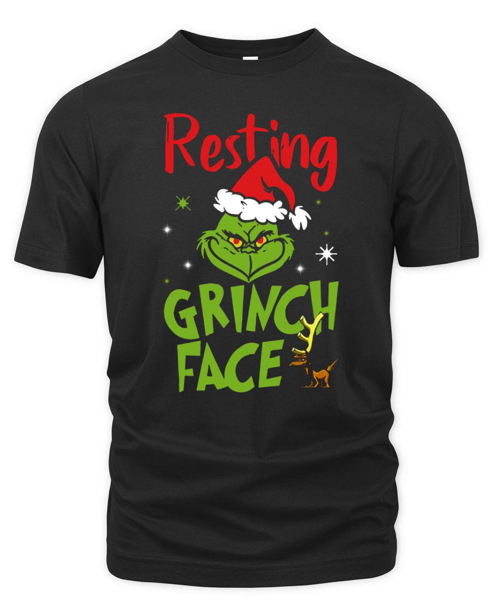 Resting Grinch Face Organic Unisex T-shirt