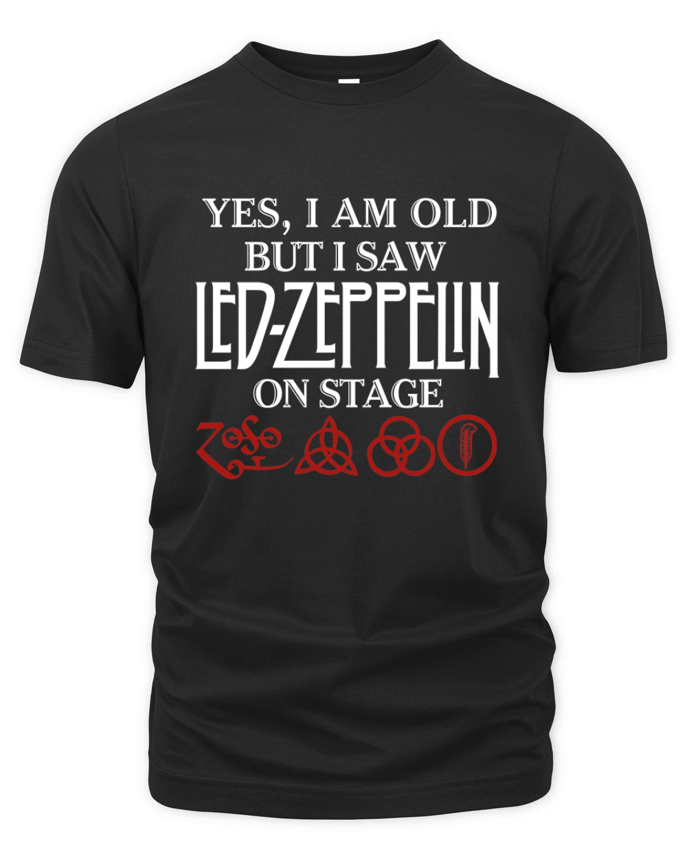 Yes I Am Old But I Saw Led Zeppelin On Stage Zoso Symbo Organic Unisex T-shirt