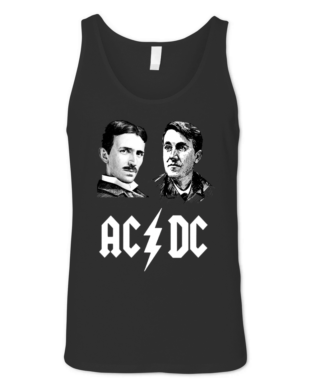 AC &amp;amp; DC  Tesla &amp;amp; Edison T Shirt Unisex Jersey Tank