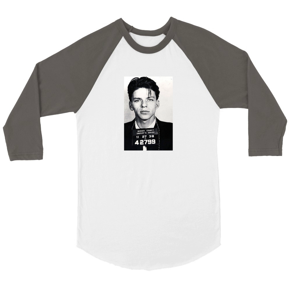 frank sinatra mugshot Unisex ¾ sleeve Raglan T-shirt