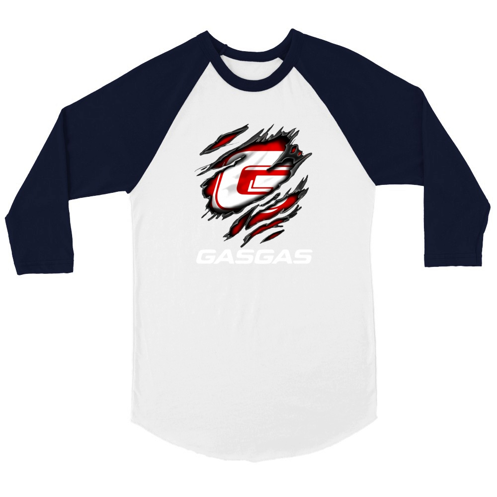 Gas Gas Unisex ¾ sleeve Raglan T-shirt