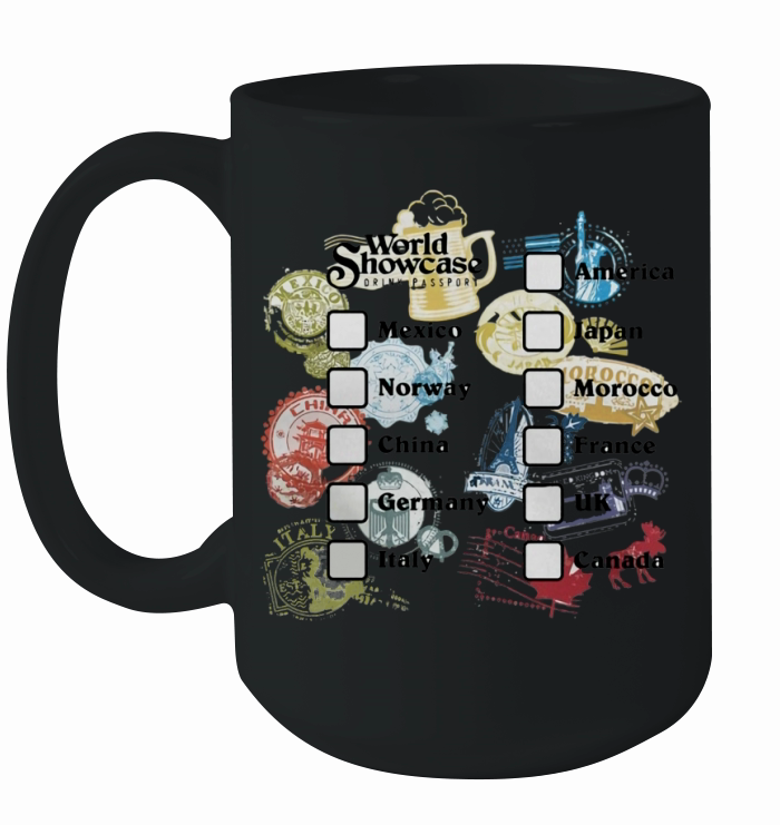 Drink Around the World-EPCOT Passport Shirt Ceramic Mug
