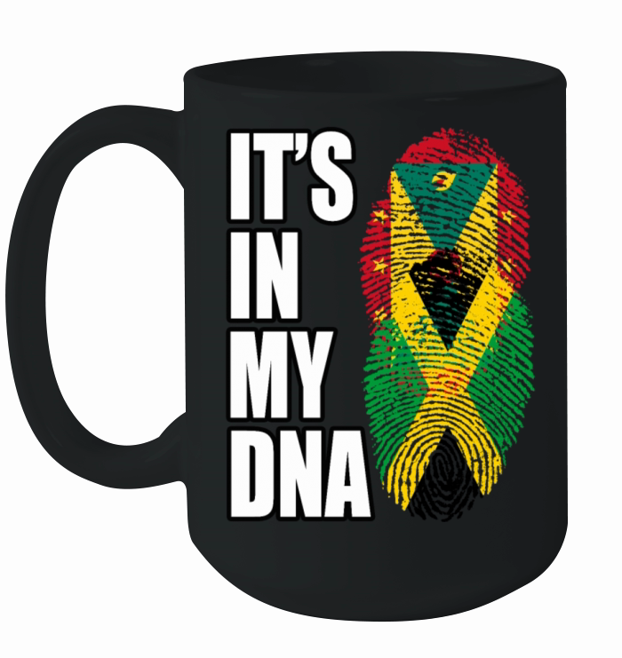 Grenadian And Jamaican Mix Heritage DNA Flag Ceramic Mug