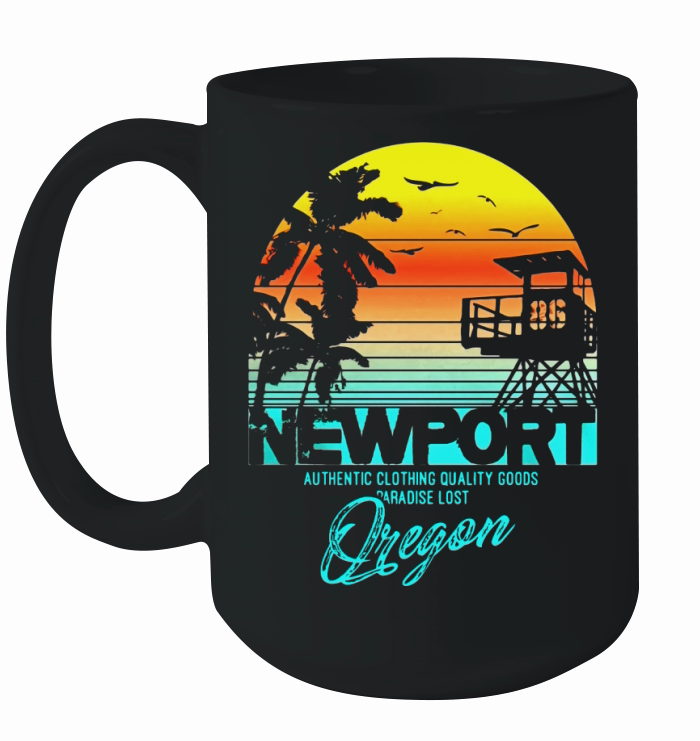newport Oregon beach shirt Ceramic Mug