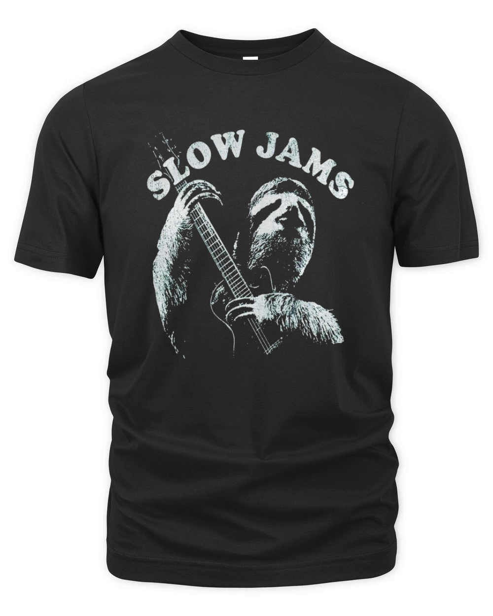 Sloth Playing Guitar Slow Jams Vintage TShirt Organic Unisex T-shirt