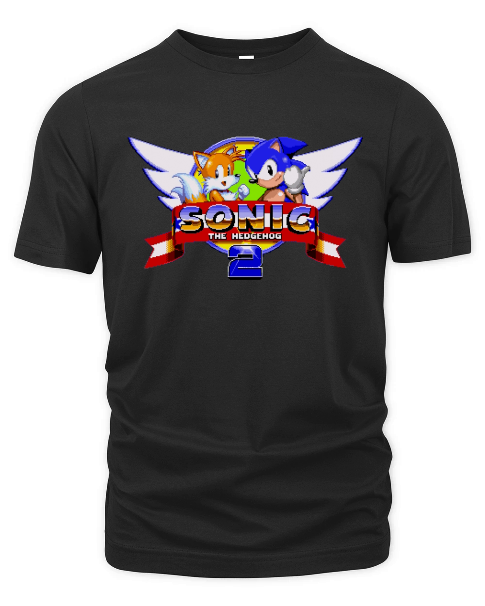 Sonic 2 Title Screen Organic Unisex T-shirt