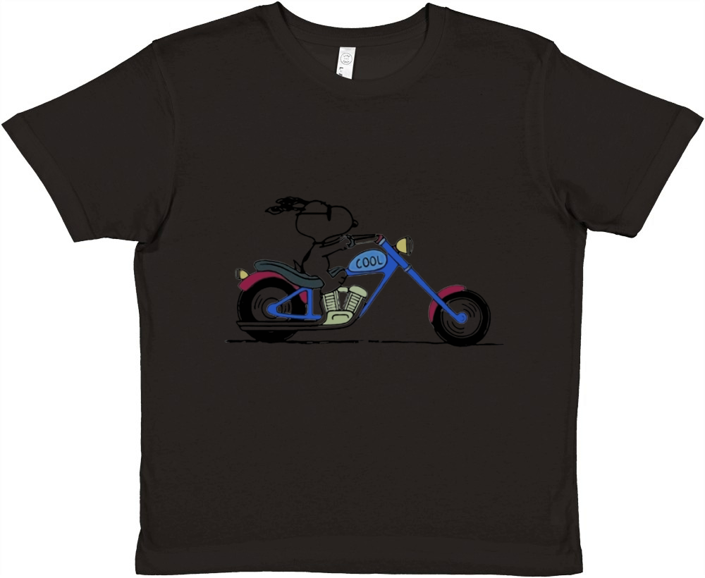 Cool Snoopy riding motorcycle Peanuts Premium Kids Crewneck T-shirt