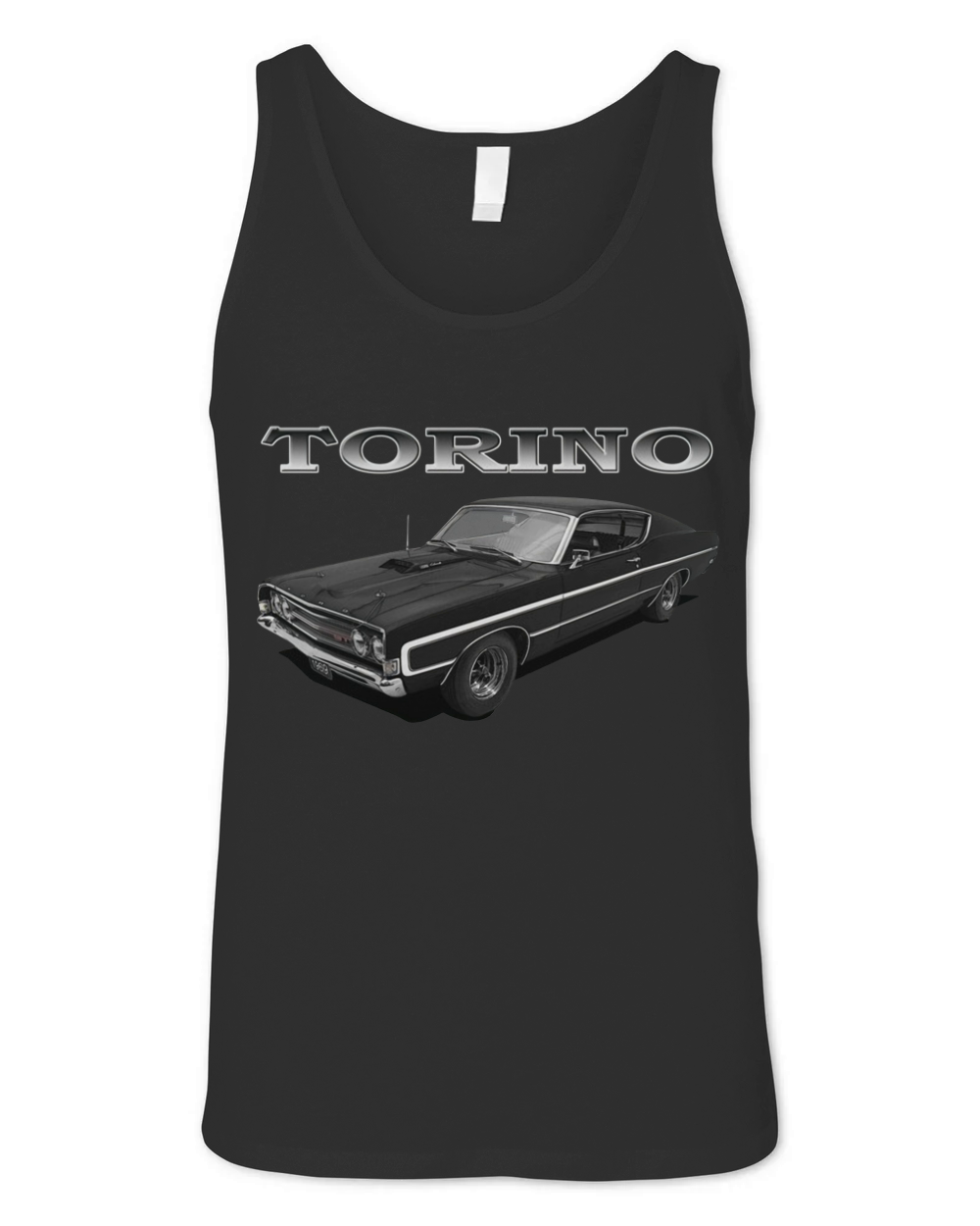 1969 Ford Torino GT Black Unisex Jersey Tank