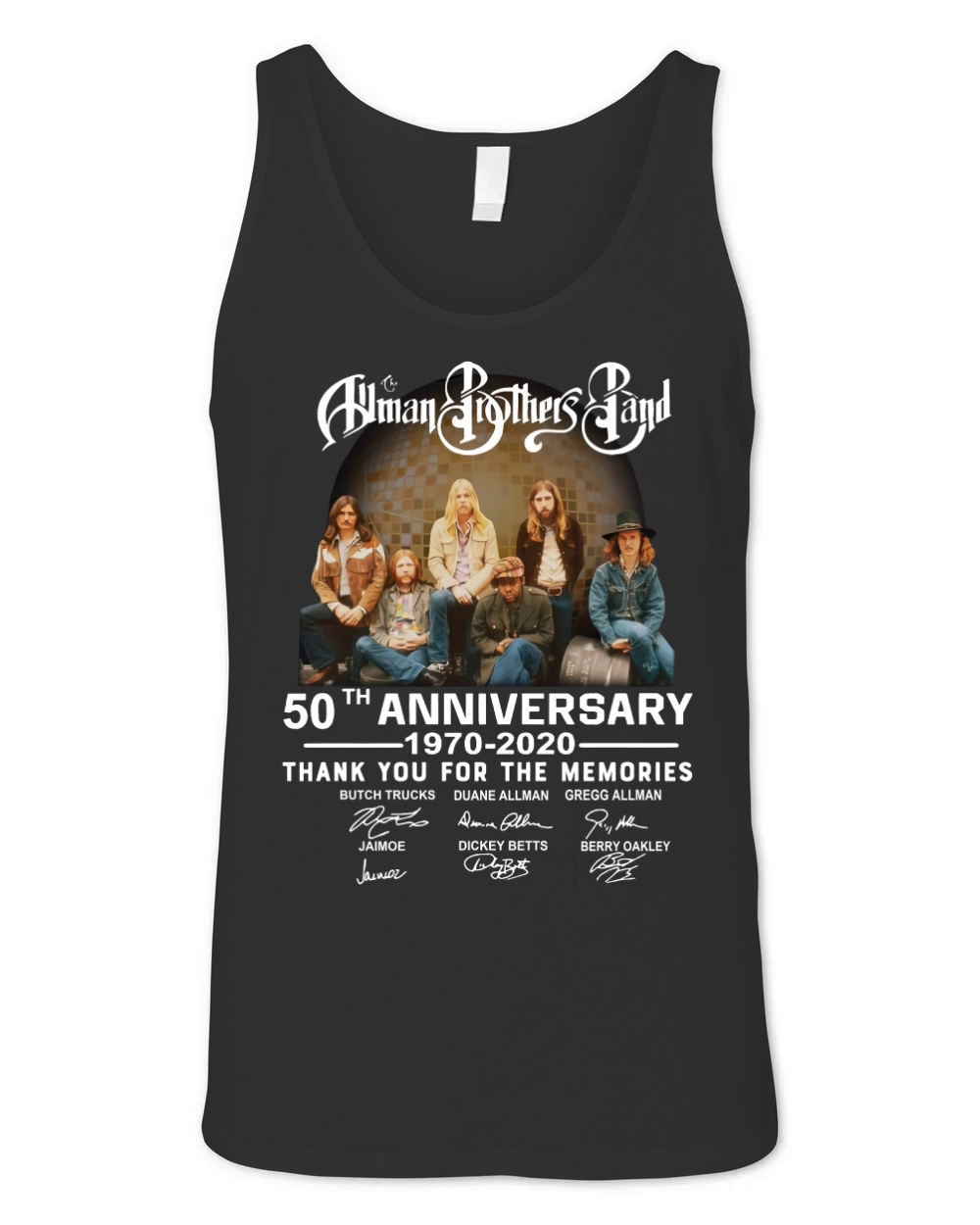 Allman Brothers Band 50th Anniversary Thank You For The Memories Signature Unisex Jersey Tank