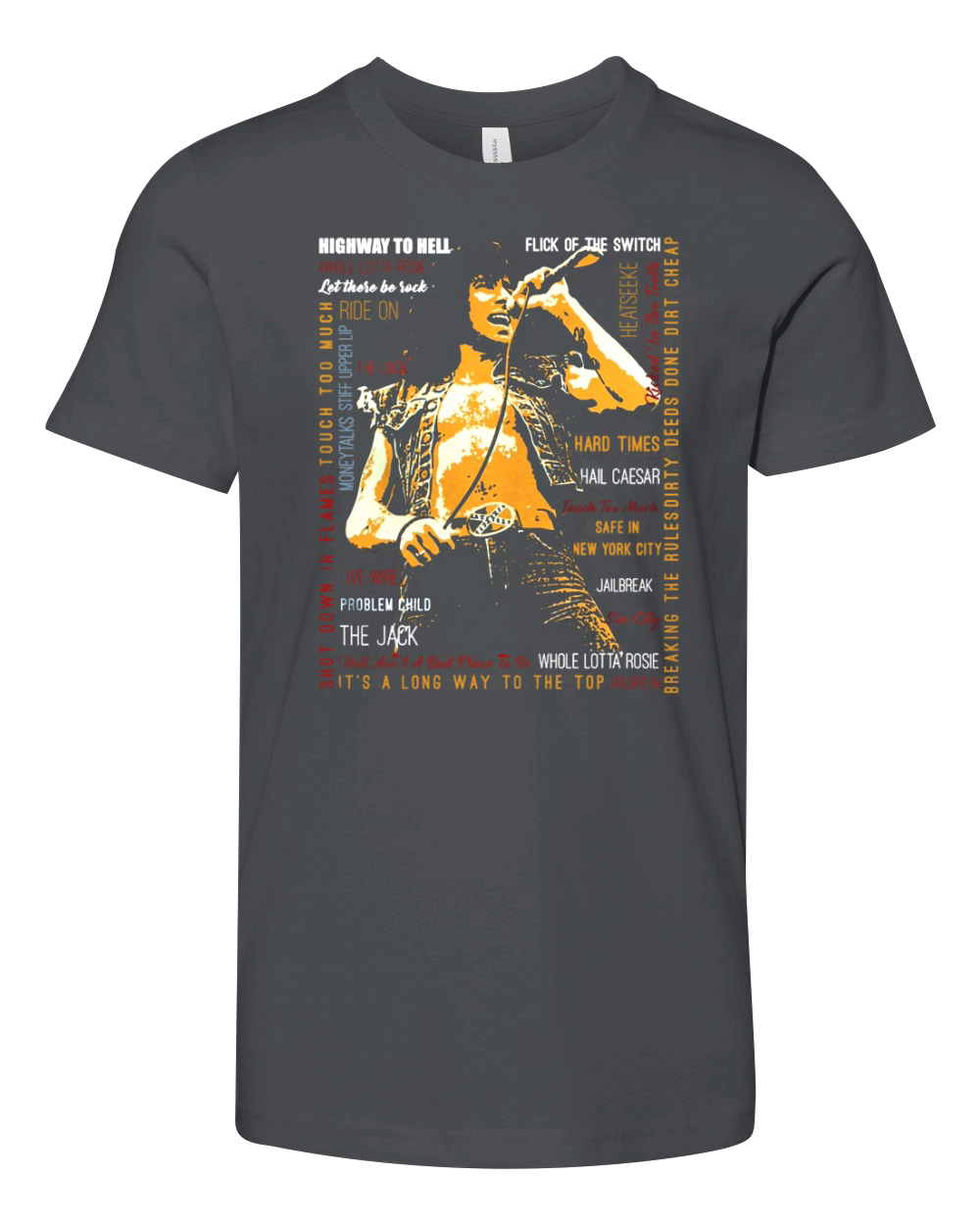Bon Scott Text Youth Unisex Jersey Tee