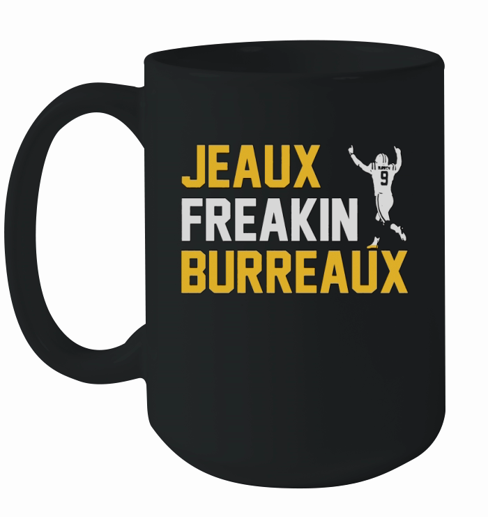 Joe Burrow Heisman Jeaux Freakin Burreaux Football Fan Ceramic Mug