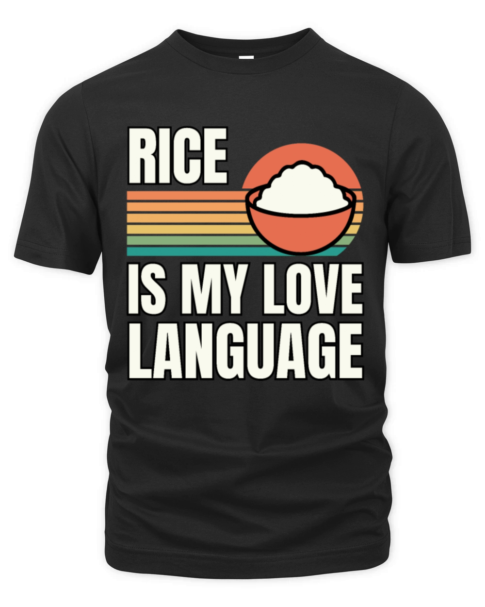 Retro Vintage Rice Is My Love Language Organic Unisex T-shirt