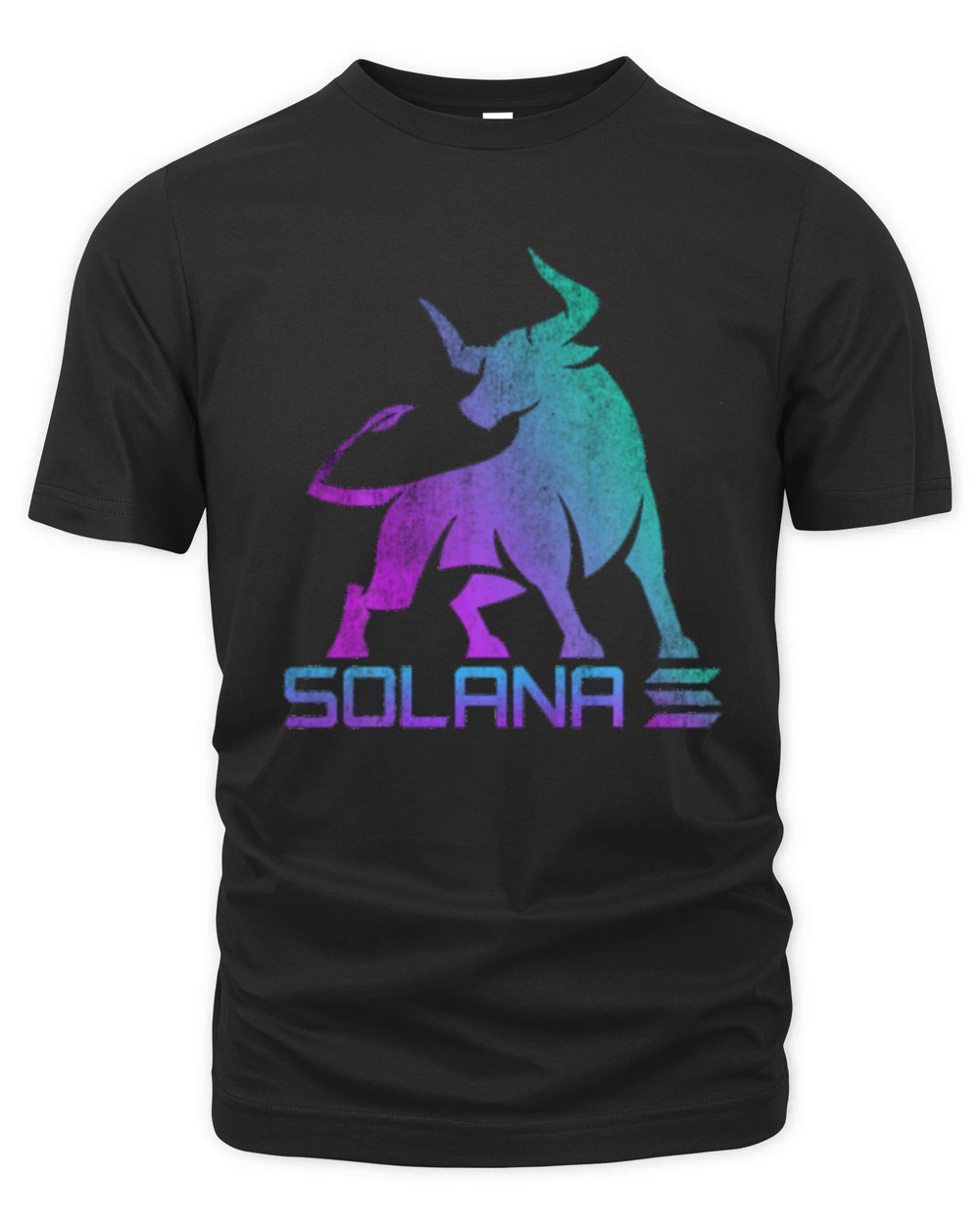 Vintage Bull Trend Solana Crypto Coin Token Crypto Organic Unisex T-shirt