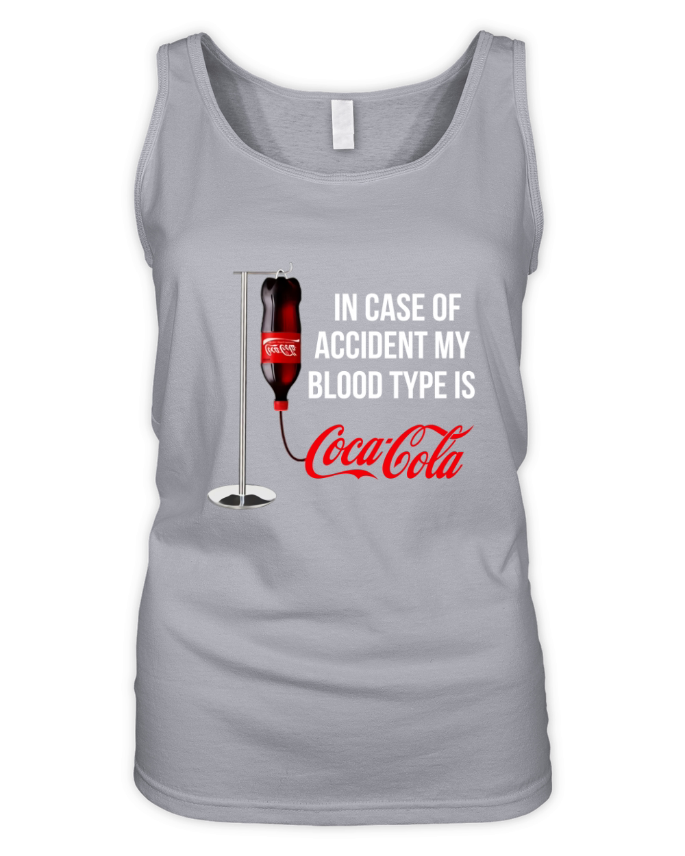 In Case Of Accident My Blood Type Is Coca Cola shirt Organic Women's Tank Top