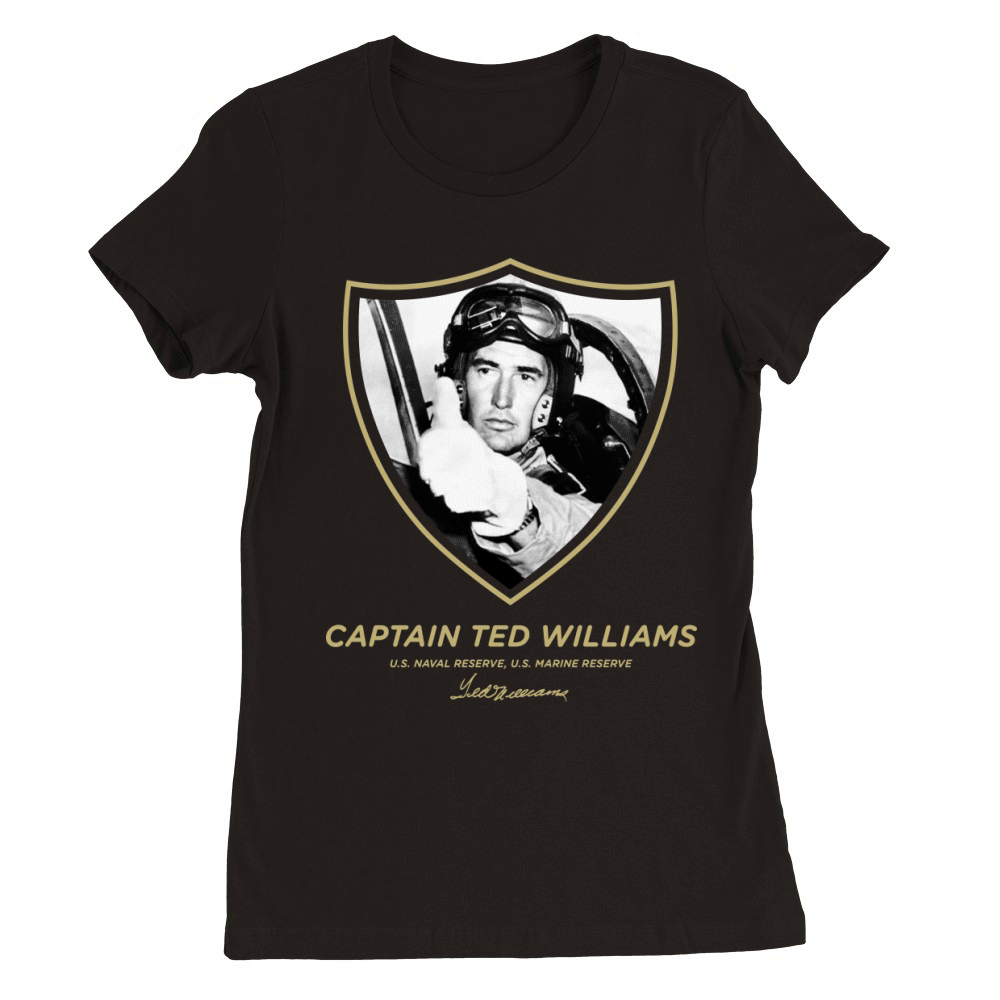 Captain Ted Williams Premium Womens Crewneck T-shirt