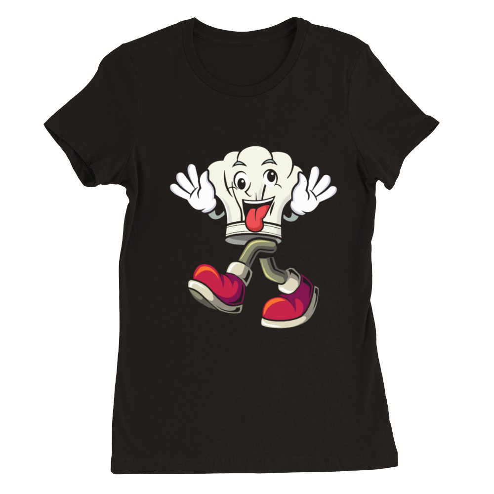 Chef's Hat With Feet Hands And Face Funny Chef's H Premium Womens Crewneck T-shirt