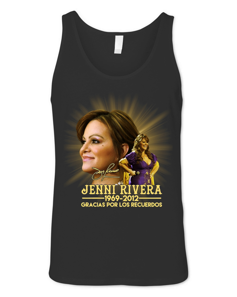 Jenni Rivera 1969 2012 Gracias Por Los Recuerdos signature Unisex Jersey Tank