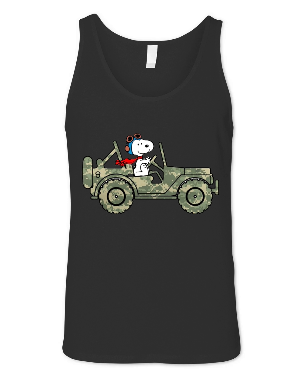 Snoopy Jeep Unisex Jersey Tank
