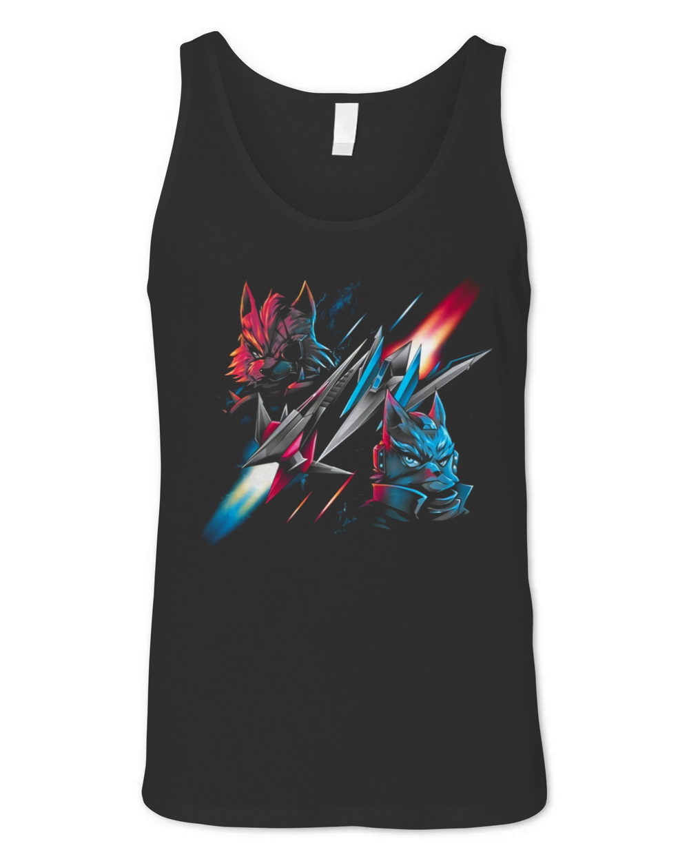Star Battle Fox Vs Wolf Unisex Jersey Tank