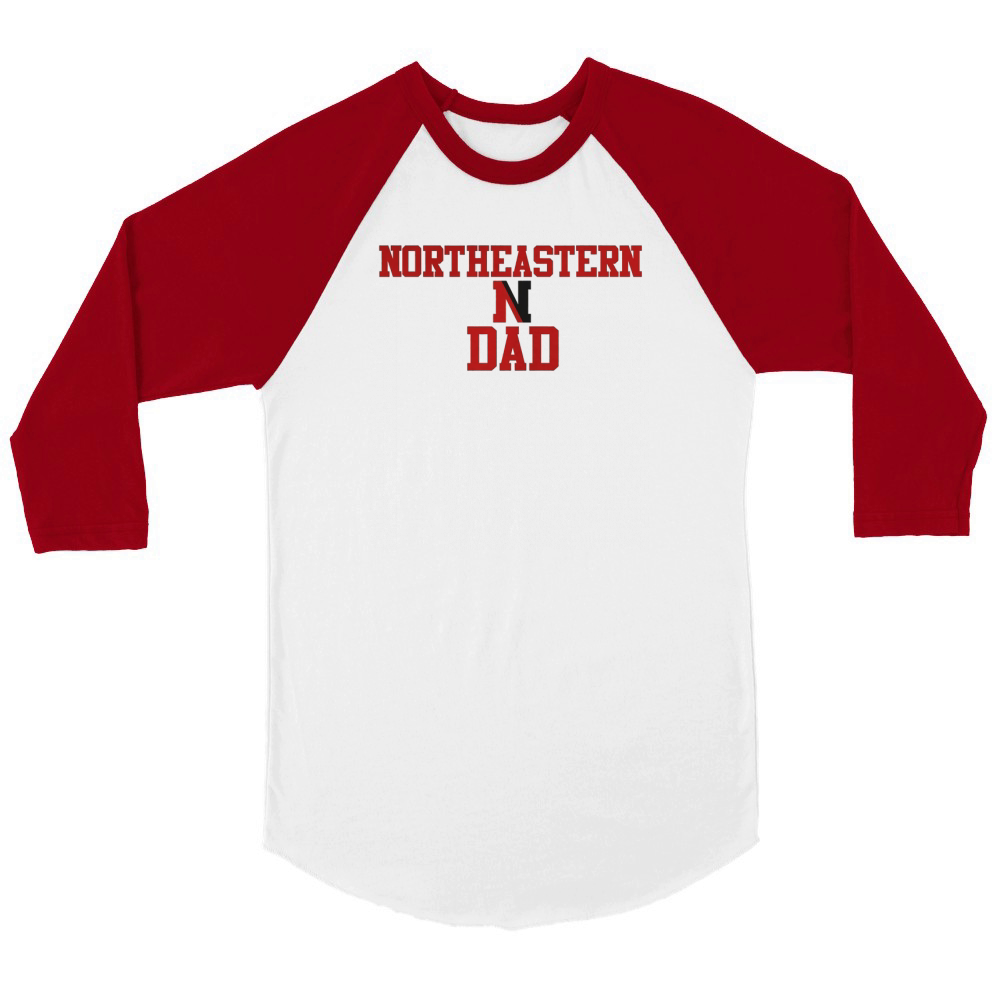 Northeastern University DAD Unisex ¾ sleeve Raglan T-shirt