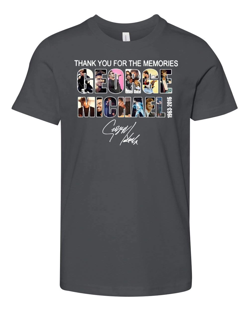 Thank you for the memories George Michael 1963-2016 signature shirt Youth Unisex Jersey Tee
