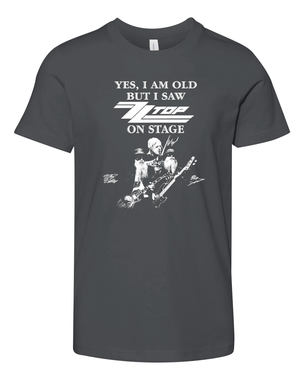 Yes I am old but I saw ZZ Top in stage signatures Youth Unisex Jersey Tee