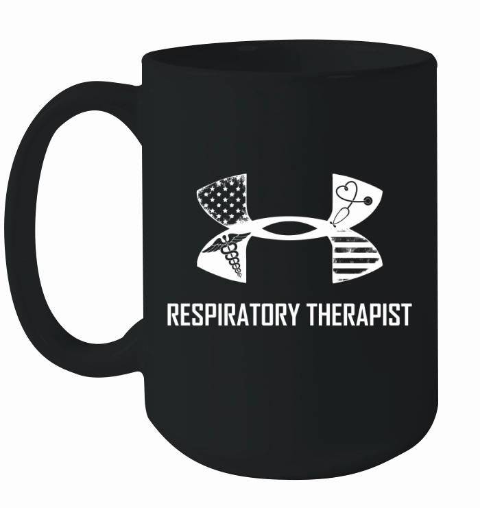 American Flag Under Armor Respiratory Therapist Ceramic Mug