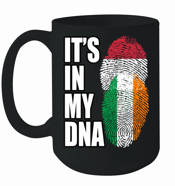 Hungarian And Irish Mix Heritage DNA Flag Ceramic Mug