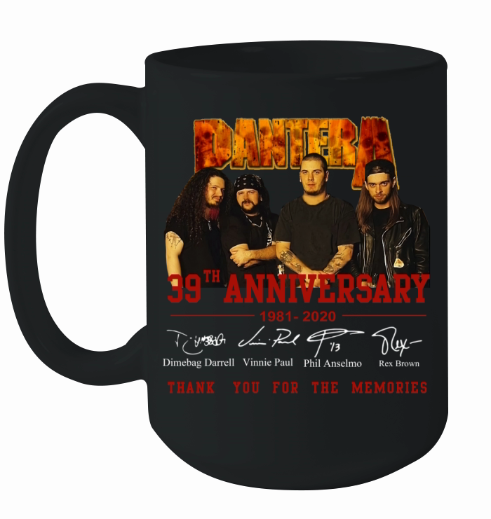 Pantera 39th anniversary 1981 2020 signatures thank for memories shirt Ceramic Mug