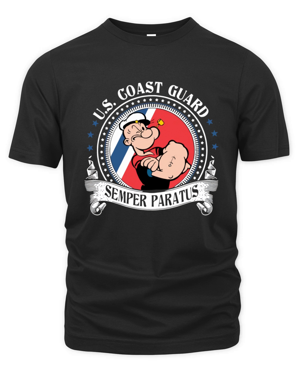 US Coast Guard Semper Paratus Popeye The Sailor shirt Organic Unisex T-shirt
