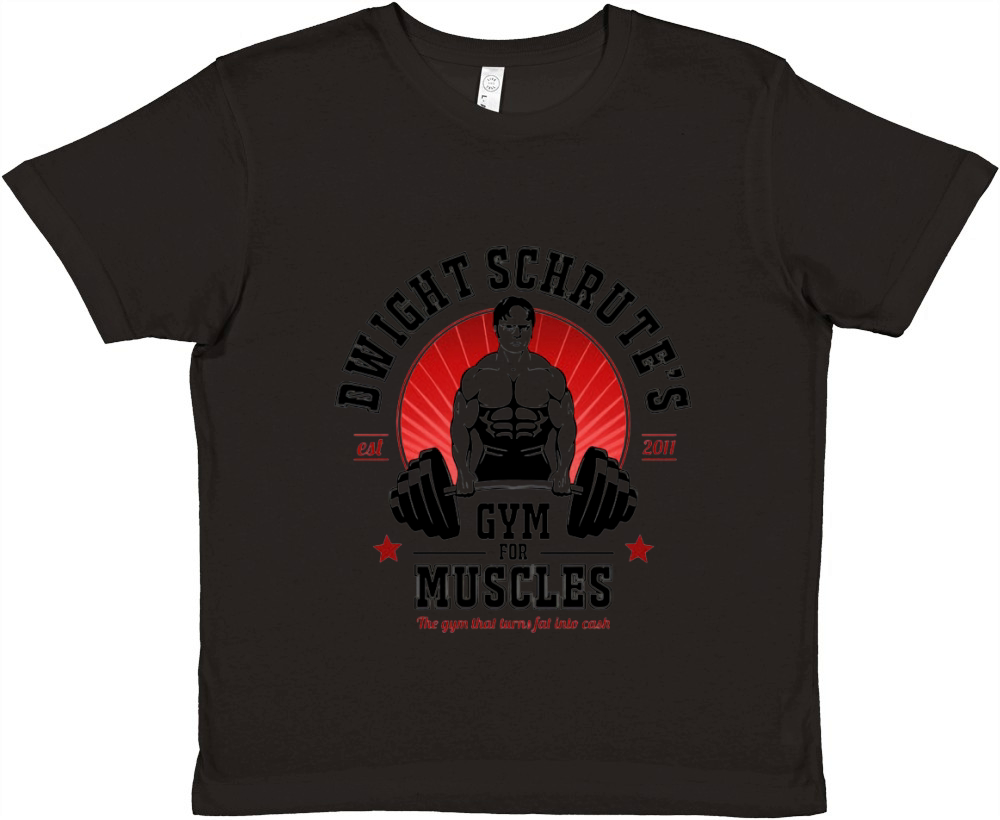 Dwight Schrute Gym For Muscles Premium Kids Crewneck T-shirt