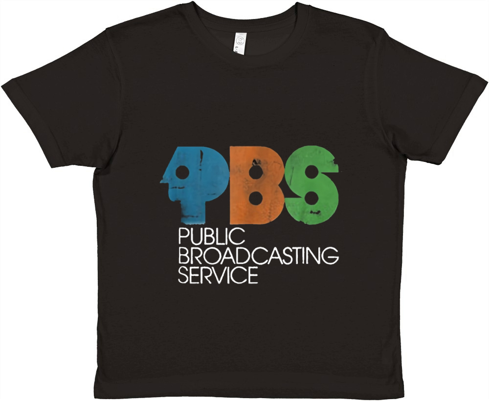 PBS Vintage Logo Distressed Premium Kids Crewneck T-shirt