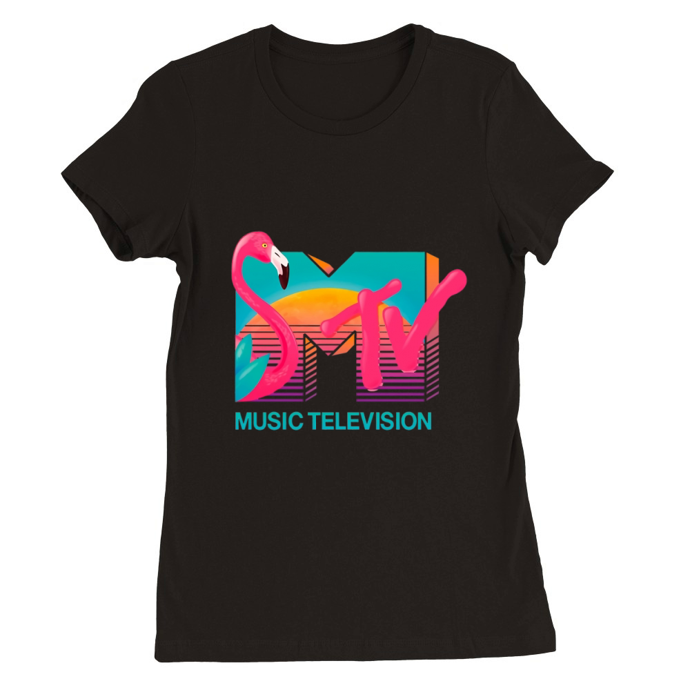 MTV Music Television Premium Womens Crewneck T-shirt