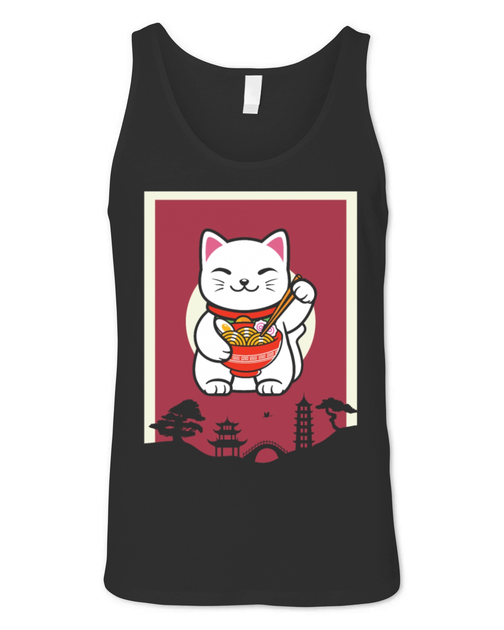 Ramen Cat Kawaii Anime Japanisches Kawaii Neko Unisex Jersey Tank