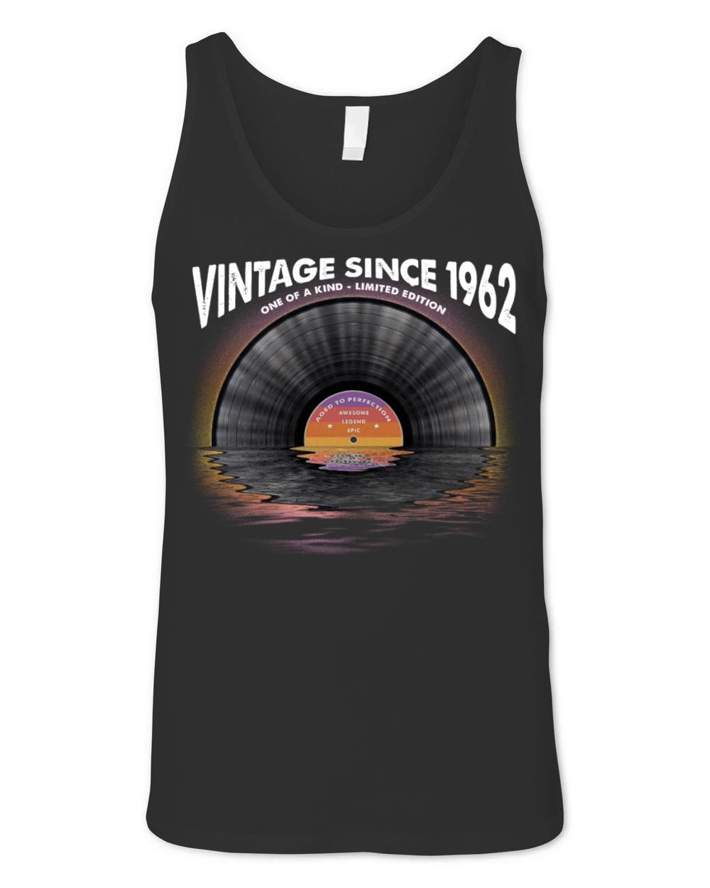 Vintage since 1962 Retro Disco Music Vintage Unisex Jersey Tank