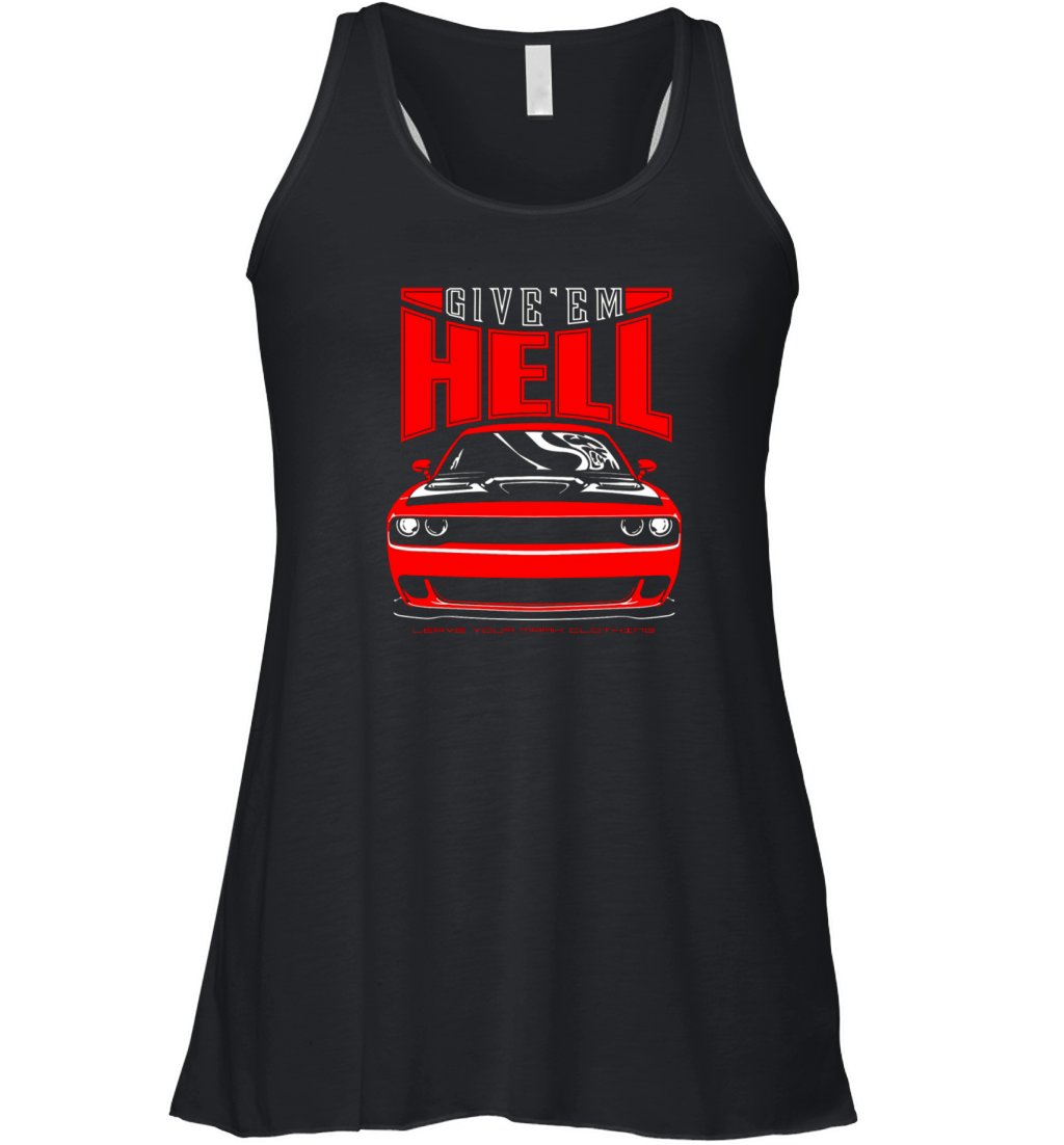 Give'em Hell Dodge Challenger Hellcat Women's Flowy Tank Top