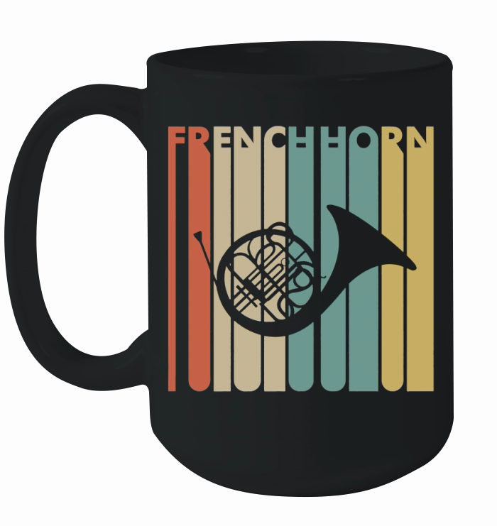 Vintage Style French Horn T shirt Ceramic Mug