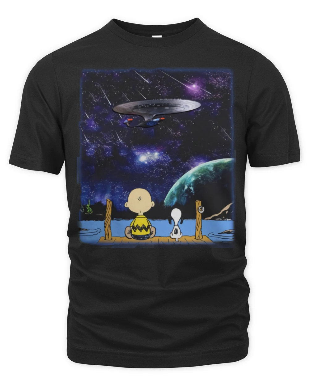 Charlie Brown Snoopy Enterprise Shirt Organic Unisex T-shirt