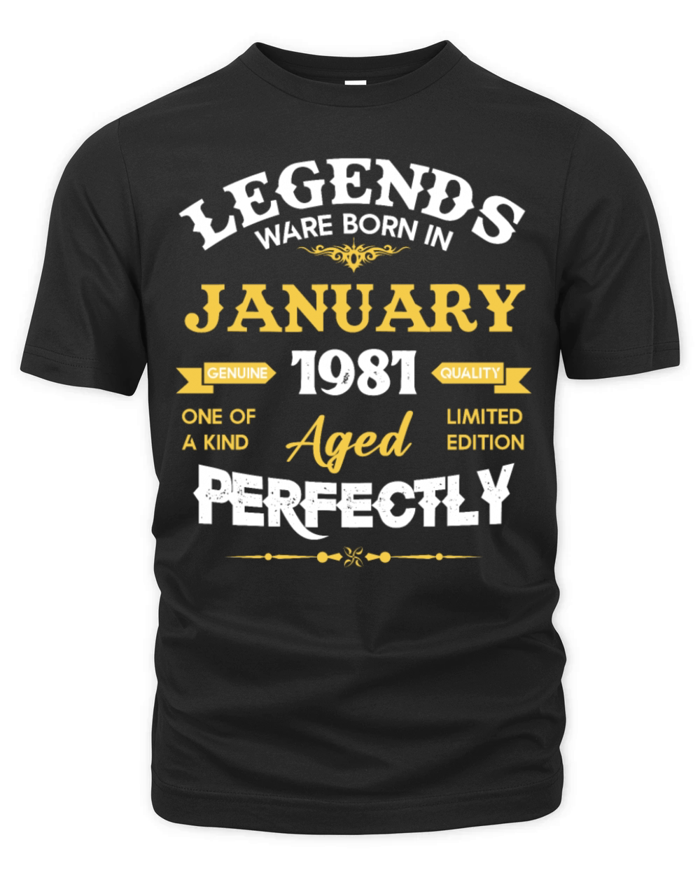 January 1981 Vintage Birthday Present Organic Unisex T-shirt