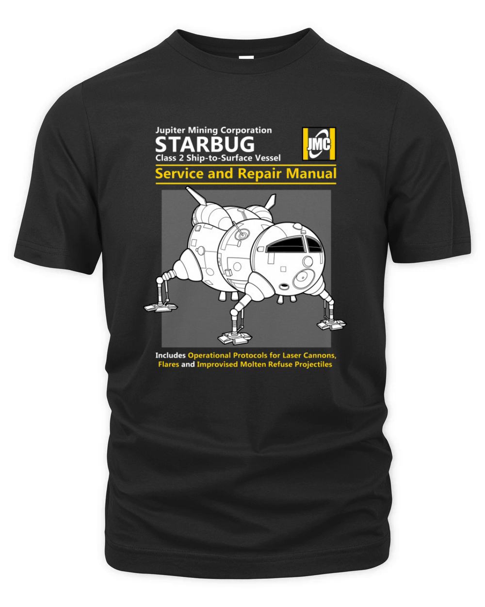 Red Dwarf Starbug Service and Repair Manual Organic Unisex T-shirt