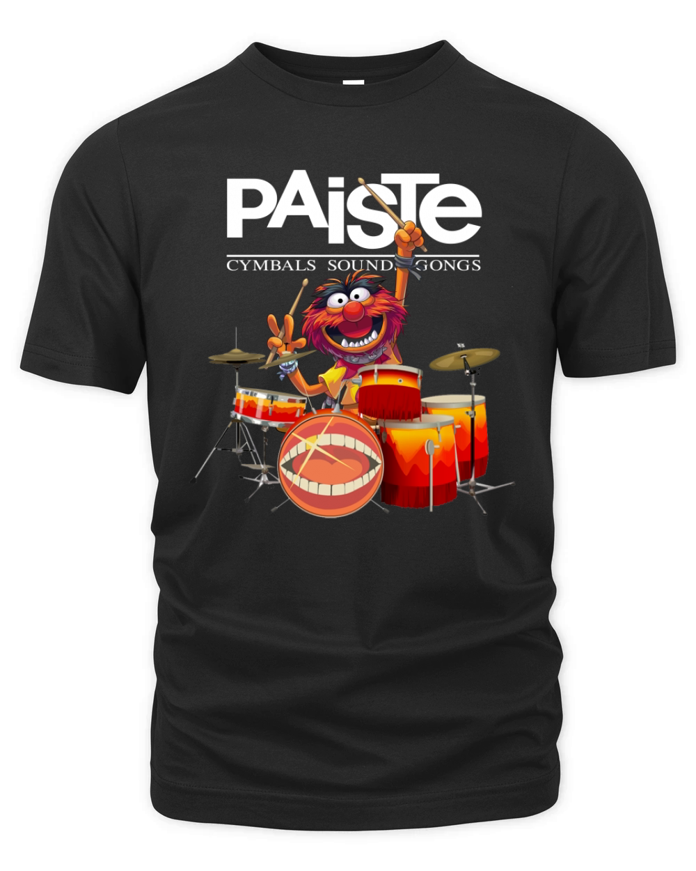 The Muppet Show Animal Playing Drum Paiste Cymbals Sound Gongs Shirtc Organic Unisex T-shirt